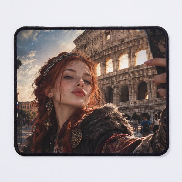 Item preview, Time Traveler Taking a Selfie at the Colosseum in Rome designed and sold by DibujandoPorfa.