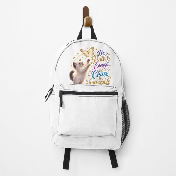 Item preview, Funny Cat Image - Be Brave Enough to Chase the Impossible. Cat Mom Gift designed and sold by BetterEveryDay1.