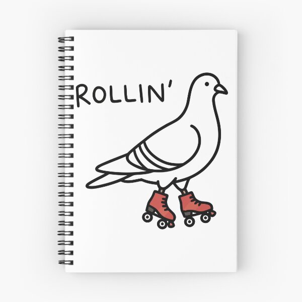 Item preview, Rollin Pigeon Wearing Red Roller Skates Cute Doodle designed and sold by Amir Faysal.