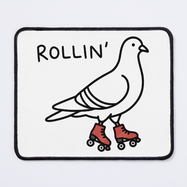 Item preview, Rollin Pigeon Wearing Red Roller Skates Cute Doodle designed and sold by Amir Faysal.