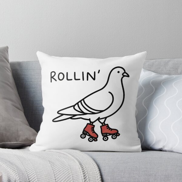 Item preview, Rollin Pigeon Wearing Red Roller Skates Cute Doodle designed and sold by Amir Faysal.