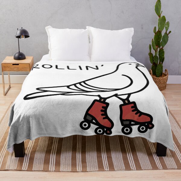 Item preview, Rollin Pigeon Wearing Red Roller Skates Cute Doodle designed and sold by Amir Faysal.