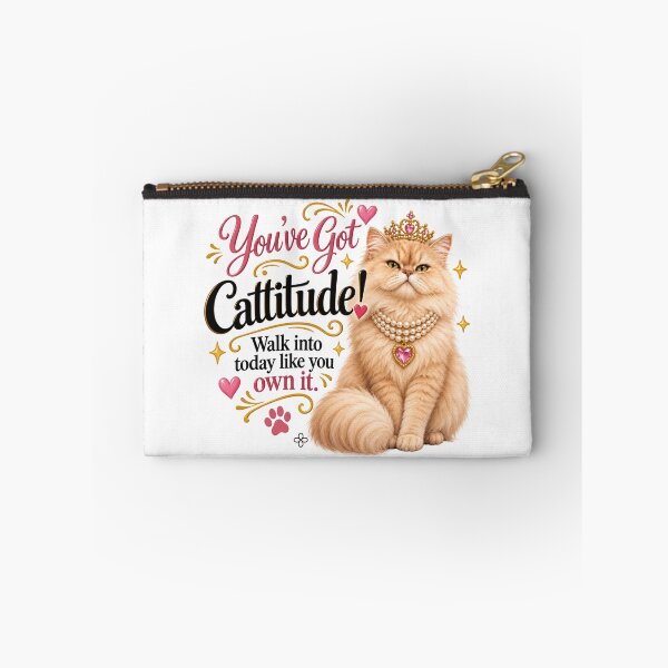Item preview, Funny Cat Image - You've Got Cattitude!  Walk into today like you own it.  Cat Mom Gift designed and sold by BetterEveryDay1.