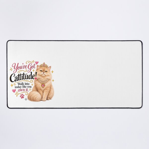 Item preview, Funny Cat Image - You've Got Cattitude! Walk into today like you own it. Cat Mom Gift designed and sold by BetterEveryDay1.