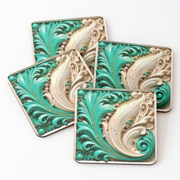 Item preview, Duality of White Ceramic and Jade Marble designed and sold by Vicky Brago-Mitchell®.