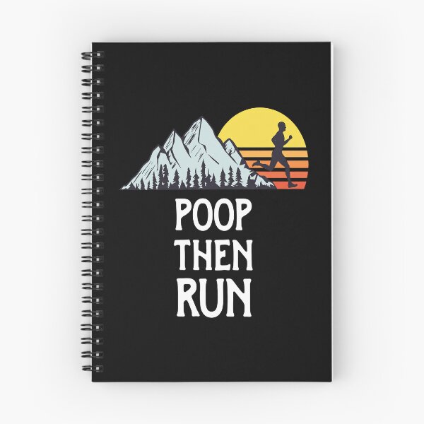 Item preview, Poop Then Run Runner Mountain Sun designed and sold by theandroidvivz.