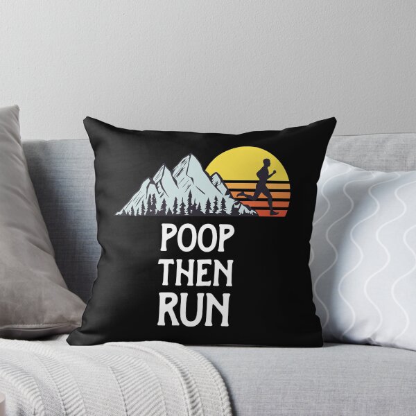 Item preview, Poop Then Run Runner Mountain Sun designed and sold by theandroidvivz.