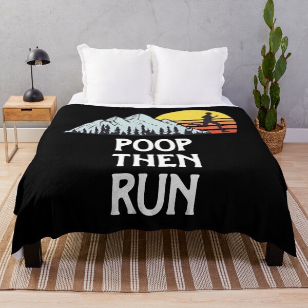 Item preview, Poop Then Run Runner Mountain Sun designed and sold by theandroidvivz.