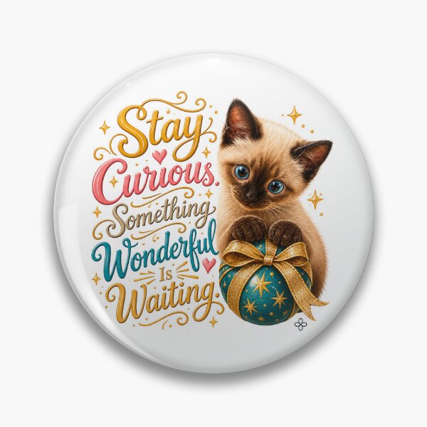 Item preview, Funny Cat Image - Stay Curious. Something Wonderful Is Waiting.  Cat Mom Gift designed and sold by BetterEveryDay1.