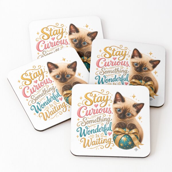 Item preview, Funny Cat Image - Stay Curious. Something Wonderful Is Waiting.  Cat Mom Gift designed and sold by BetterEveryDay1.