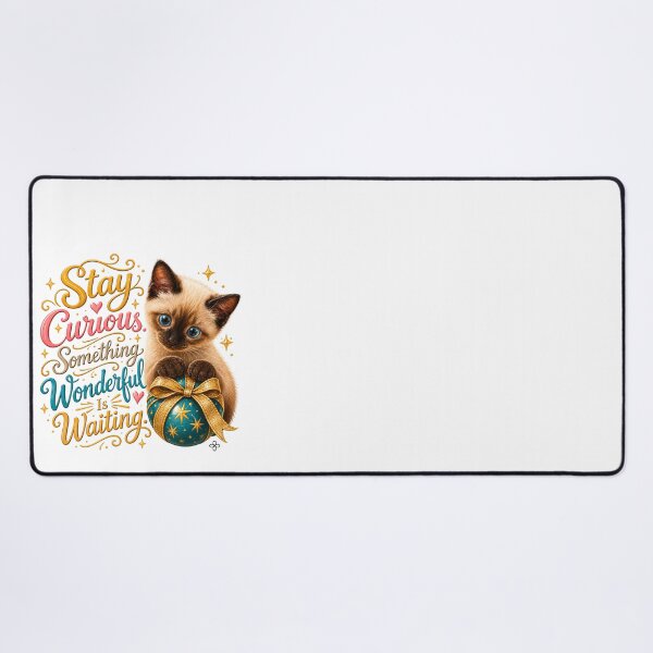 Item preview, Funny Cat Image - Stay Curious. Something Wonderful Is Waiting. Cat Mom Gift designed and sold by BetterEveryDay1.