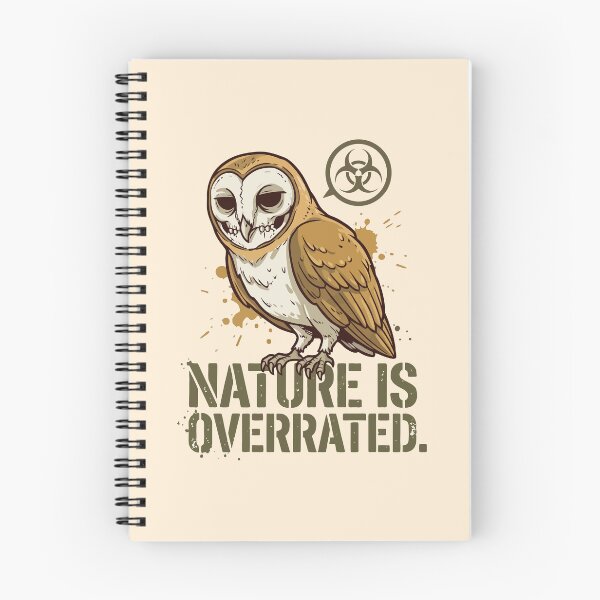 Item preview, Skull Face Barn Owl Biohazard Nature Is Overrated designed and sold by Amir Faysal.