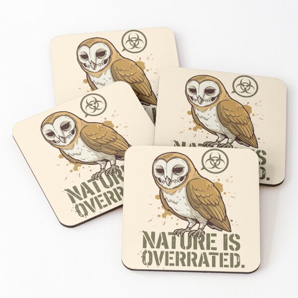 Item preview, Skull Face Barn Owl Biohazard Nature Is Overrated designed and sold by Amir Faysal.