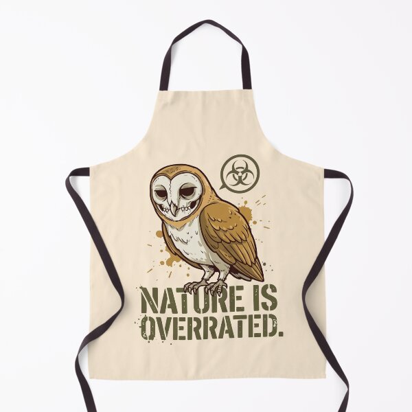 Item preview, Skull Face Barn Owl Biohazard Nature Is Overrated designed and sold by Amir Faysal.