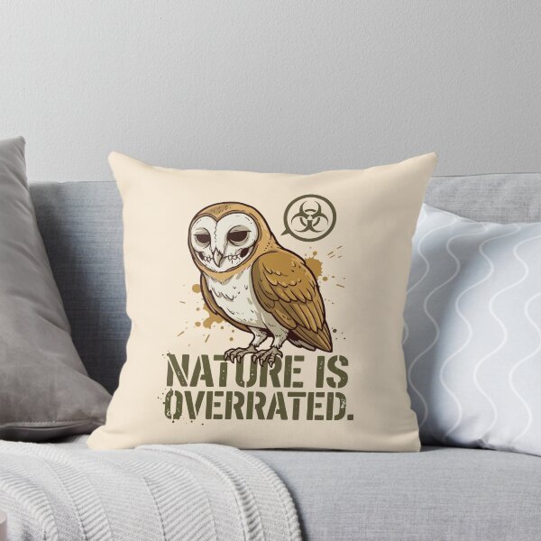 Item preview, Skull Face Barn Owl Biohazard Nature Is Overrated designed and sold by Amir Faysal.