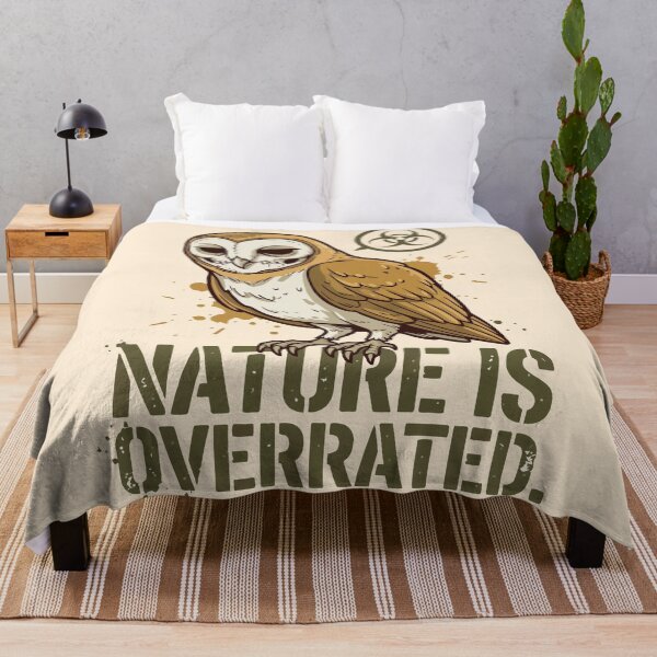 Item preview, Skull Face Barn Owl Biohazard Nature Is Overrated designed and sold by Amir Faysal.
