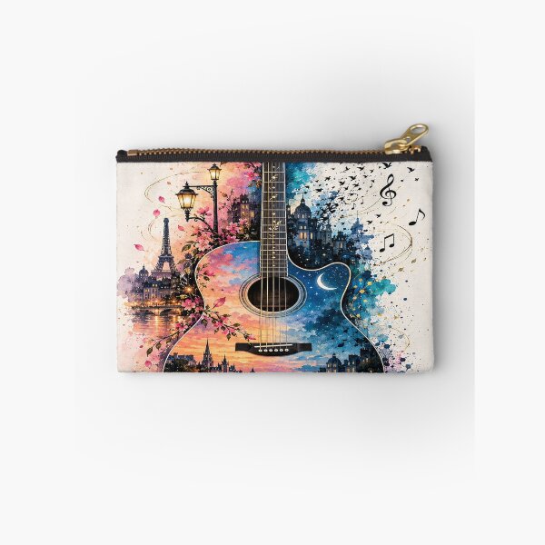 Item preview, Paris Melody Watercolor Guitar designed and sold by DaryaArtFrance.