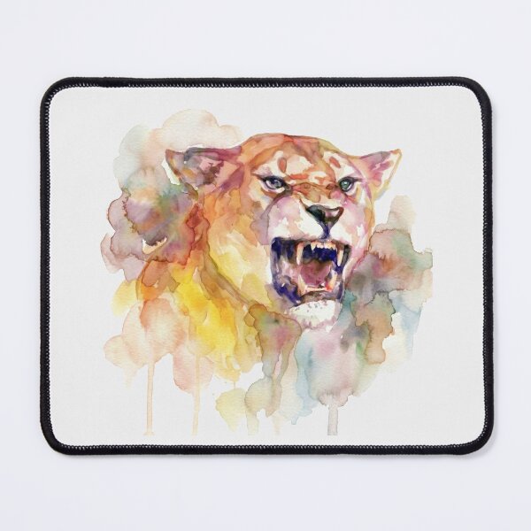 Item preview, Lioness Open Mouth, Pastel Rainbow designed and sold by caracatita75.