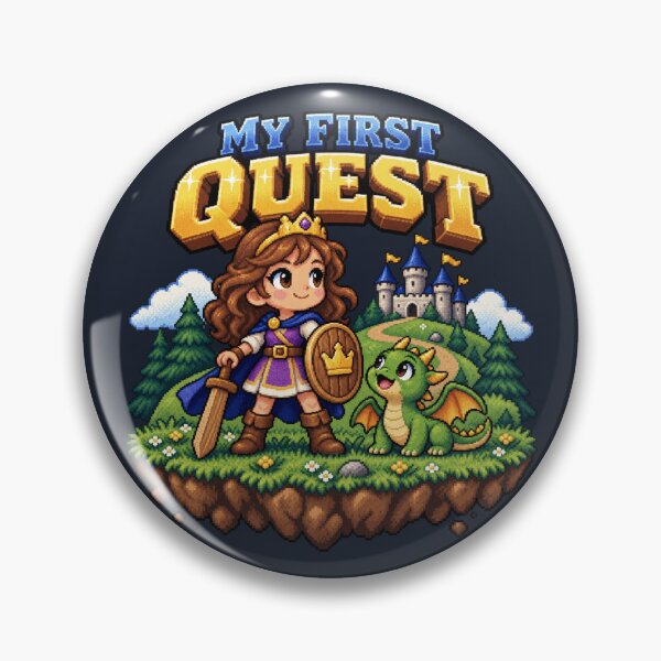 Item preview, My First Quest – 16-Bit Princess & Dragon designed and sold by WUSCHELWORKS.