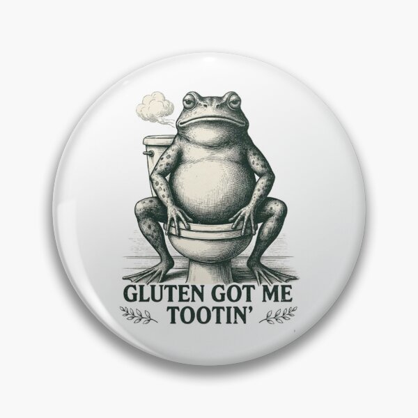 Item preview, Gluten Got Me Tootin Funny Frog Toilet Humor Celiac, Gluten Free designed and sold by Dabbing Turtle Designs.