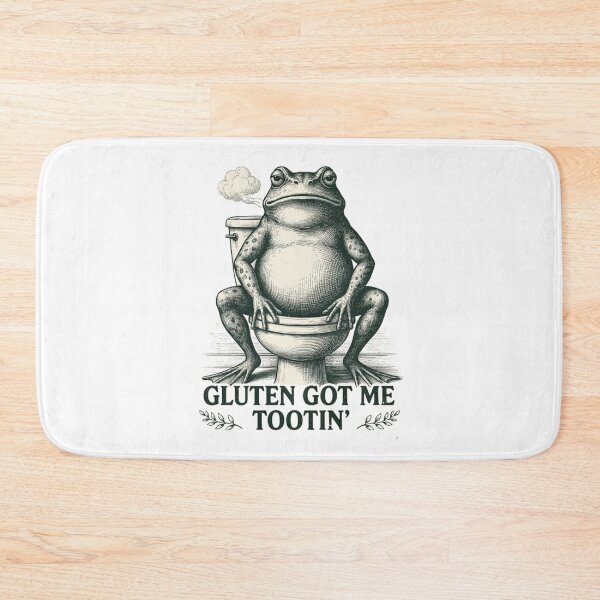 Item preview, Gluten Got Me Tootin Funny Frog Toilet Humor Celiac, Gluten Free designed and sold by Dabbing Turtle Designs.