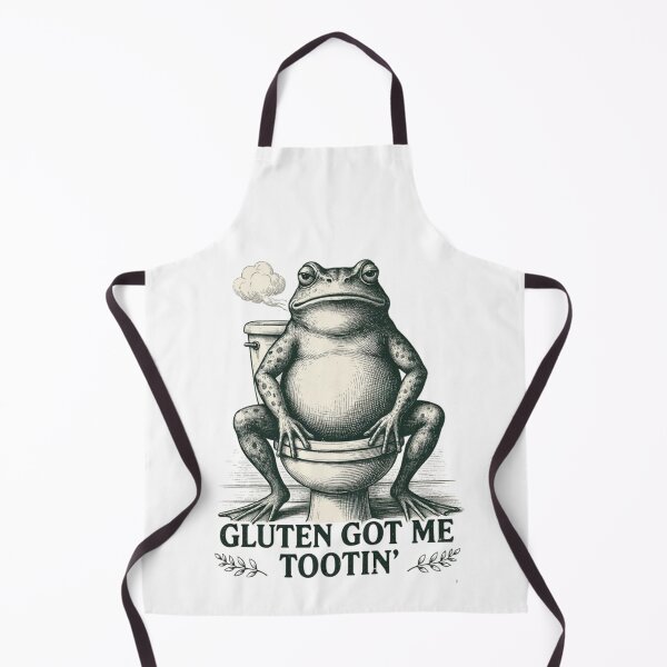 Item preview, Gluten Got Me Tootin Funny Frog Toilet Humor Celiac, Gluten Free designed and sold by Dabbing Turtle Designs.