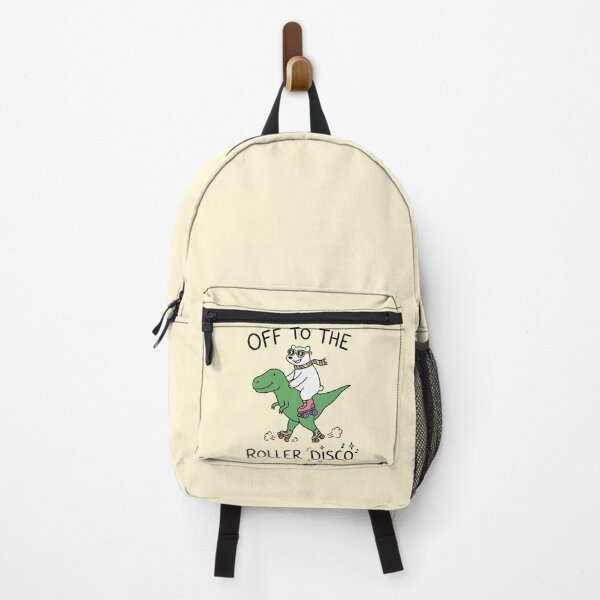 Item preview, Off To The Roller Disco, Polar Bear Riding Dinosaur Roller Disco Cute Doodle designed and sold by Amir Faysal.