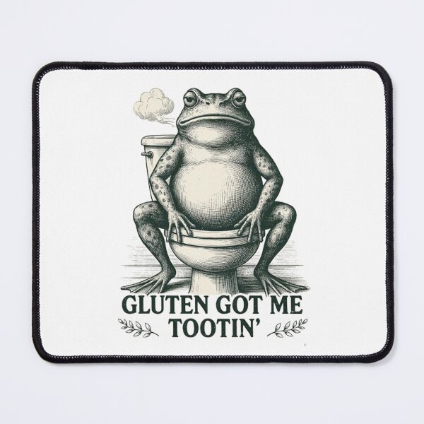 Item preview, Gluten Got Me Tootin Funny Frog Toilet Humor Celiac, Gluten Free designed and sold by Dabbing Turtle Designs.