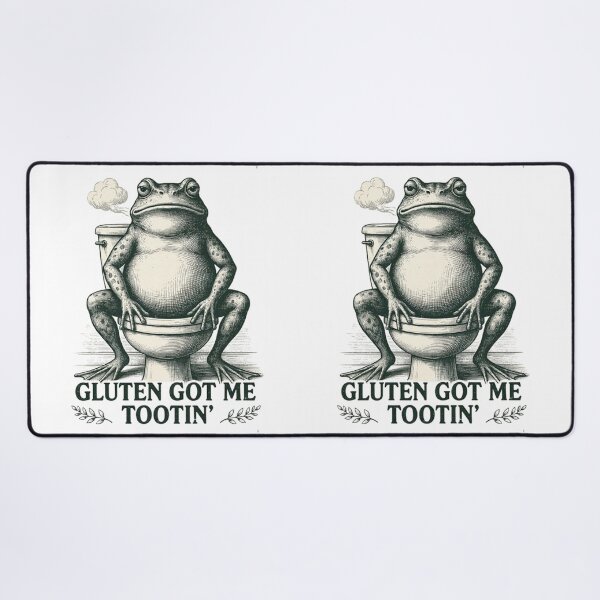 Item preview, Gluten Got Me Tootin Funny Frog Toilet Humor Celiac, Gluten Free designed and sold by Dabbing Turtle Designs.