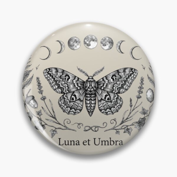 Item preview, Luna et Umbra - Vintage Botanical Moth & Moon Phases Gothic Dark Academia Art designed and sold by ORIGINS LINES.