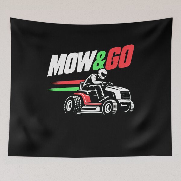 Item preview, Funny MOW & GO Lawn Mower Racing Dad Jokes Art designed and sold by elderberry.