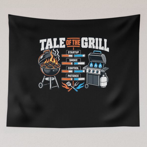 Item preview, Funny Charcoal Vs Gas Grill Lovers Art designed and sold by elderberry.