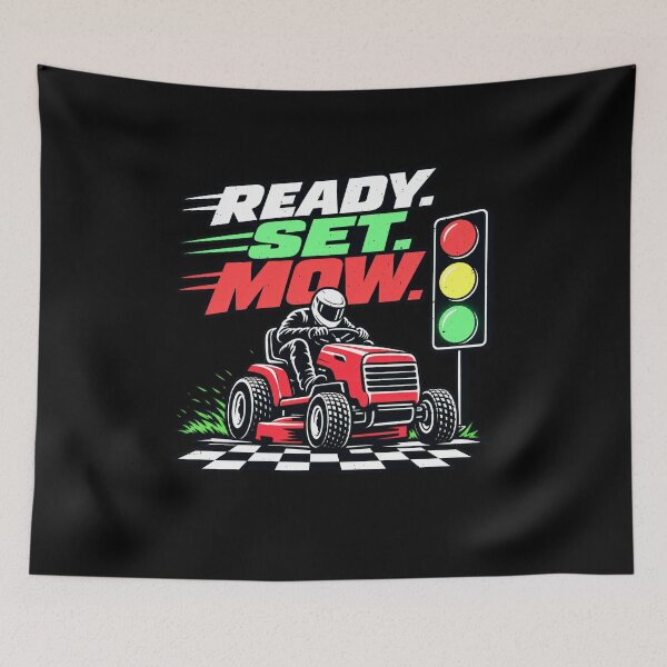 Item preview, Funny Read Set Mow Lawn Mower Racing Dad Jokes Art designed and sold by elderberry.