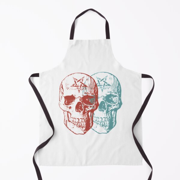 Item preview, Satanic Skulls Red and Blue Dark Gothic Illustration designed and sold by Ezarok.