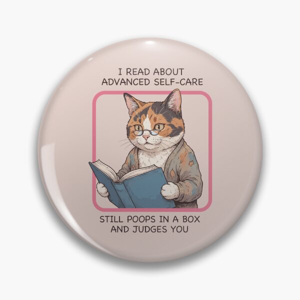 Item preview, Cat Reading Book Advanced Self Care Funny Pet Art designed and sold by Amir Faysal.