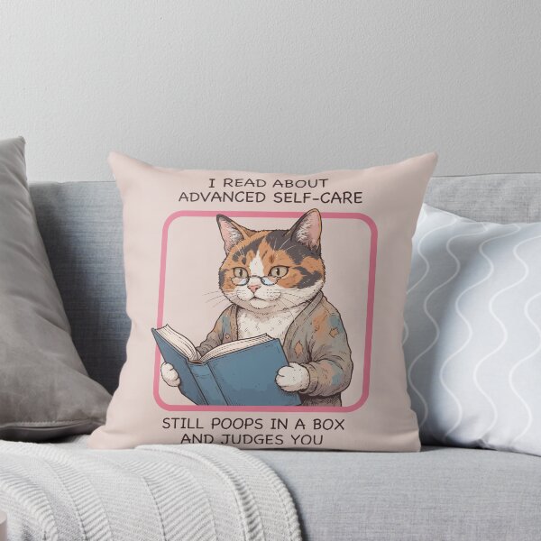 Item preview, Cat Reading Book Advanced Self Care Funny Pet Art designed and sold by Amir Faysal.