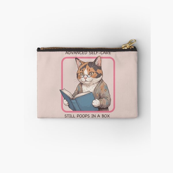 Item preview, Cat Reading Book Advanced Self Care Funny Pet Art designed and sold by Amir Faysal.