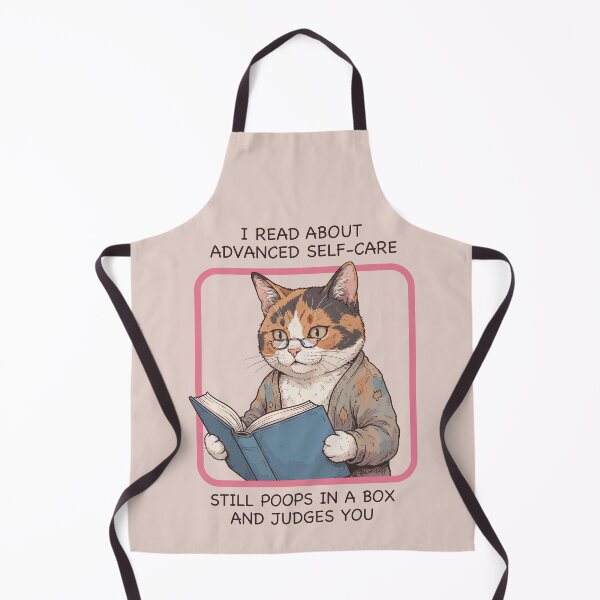 Item preview, Cat Reading Book Advanced Self Care Funny Pet Art designed and sold by Amir Faysal.