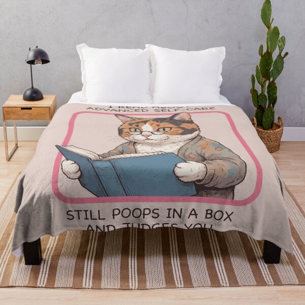 Item preview, Cat Reading Book Advanced Self Care Funny Pet Art designed and sold by Amir Faysal.