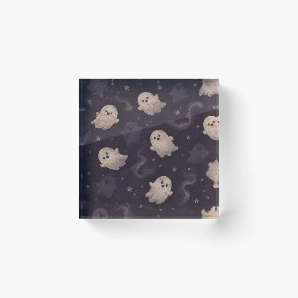 Item preview, Cute Ghost Halloween Night Pattern designed and sold by mycute-stickers.