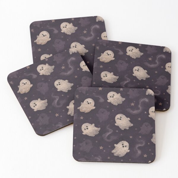 Item preview, Cute Ghost Halloween Night Pattern designed and sold by mycute-stickers.