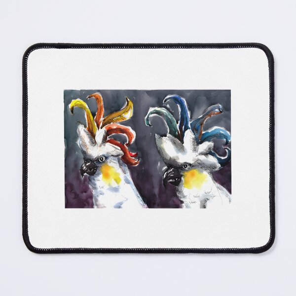Item preview, Vibrant Colourful Crested Cockatoos Artwork by ChrisKellyArt designed and sold by Ezarok.