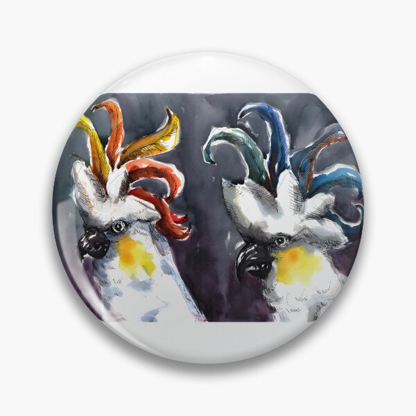Item preview, Vibrant Colourful Crested Cockatoos Artwork by ChrisKellyArt designed and sold by Ezarok.