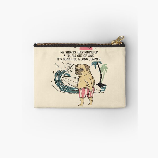 Item preview, Surfing Pug Long Summer Funny Beach Humor Art designed and sold by Amir Faysal.