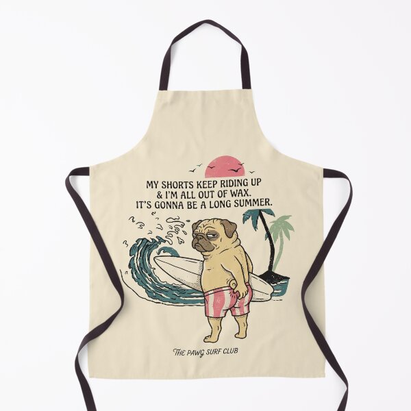 Item preview, Surfing Pug Long Summer Funny Beach Humor Art designed and sold by Amir Faysal.