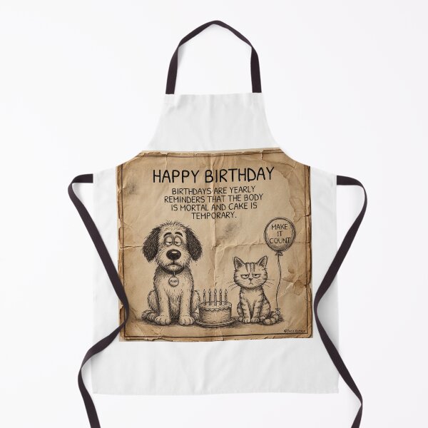 Item preview, Happy Birthday   Body is Mortal and Cake is Temporary designed and sold by Murfi & Jinx By Theo Roman.