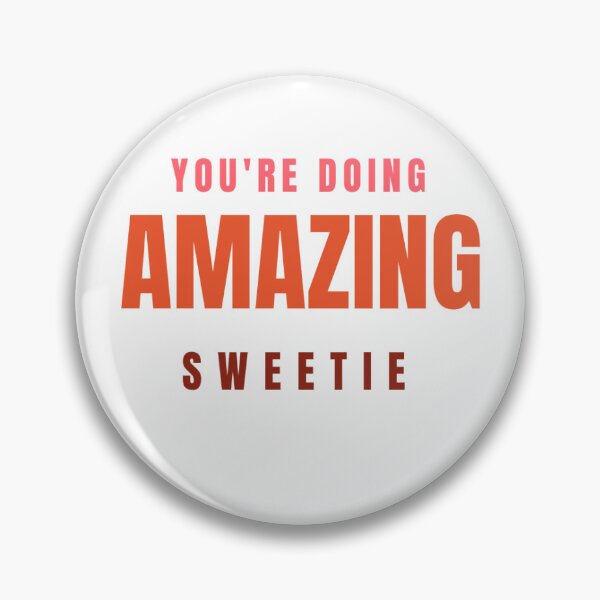 Item preview, Warm Sunset Gradient Vinyl Sticker - "You're Doing Amazing Sweetie" Motivational Retro Decal designed and sold by mryan78.