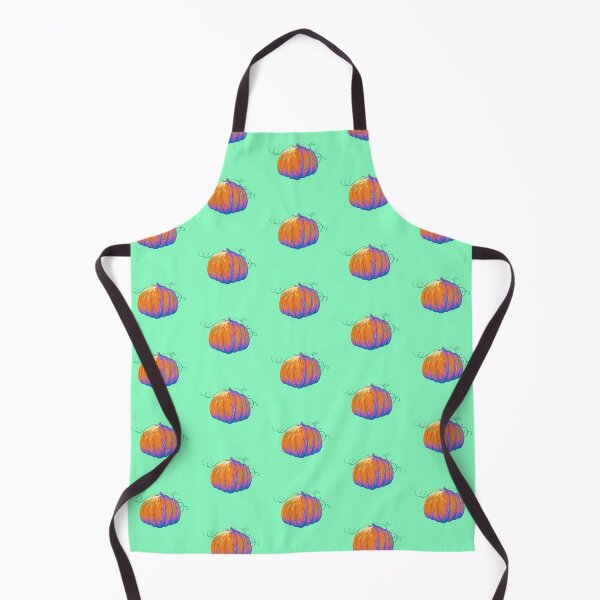 Item preview, Painted Pumpkin (Dark Version) with Twisting Vines on a Mint Background designed and sold by ShayMaven.