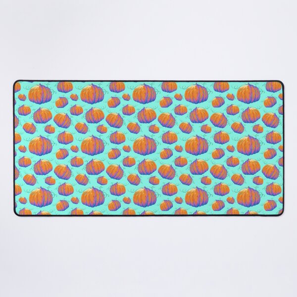 Item preview, Painted Pumpkin with Twisting Vines on a Seafoam Background Pattern designed and sold by ShayMaven.
