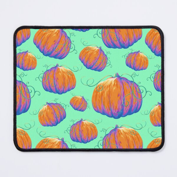 Item preview, Painted Pumpkin with Twisting Vines Pattern on a Mint Background Pattern designed and sold by ShayMaven.